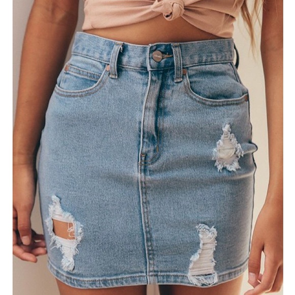 afends denim skirt